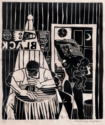 The Jonesers (1991) by Dionne Smith Benjamin, 12" x 11"