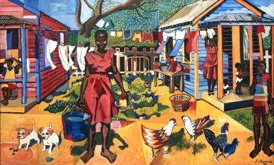 Nation's Navel (Bahamas Yard Scene) (1983) by Jackson Burnside III