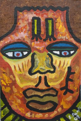 Scar Face (2003) by Elkino Dames, 26" x 17"