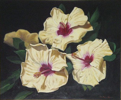 Yellow Hibiscus (1991) by Alton Lowe, 20" x 24"