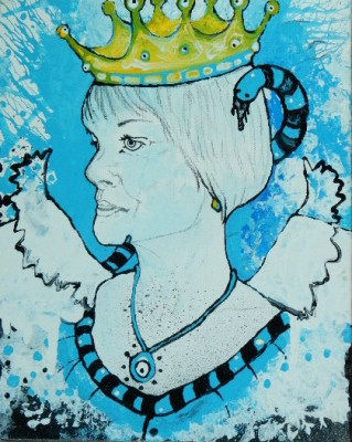 Queen Saskia (2014) by Richardo Barrett, 10" x 8"
