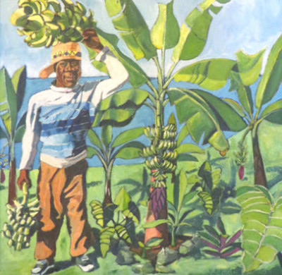 Banana Farmer by Jackson Burnside, 28" x 28.5"