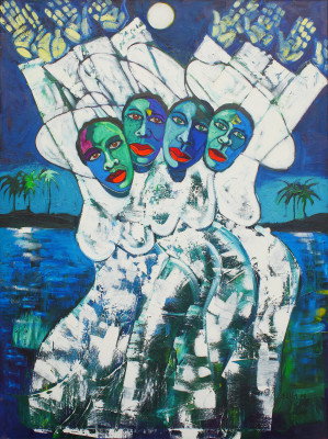 Praise Him (1998) by Eric Ellis, 52" x 40"