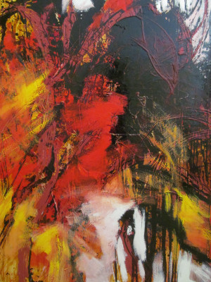 Fire Abstract (2013), by Toby Lunn, 60" x 48"