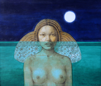 Lucayan Goddess (1977)  by Brent Malone, 24" x 27"